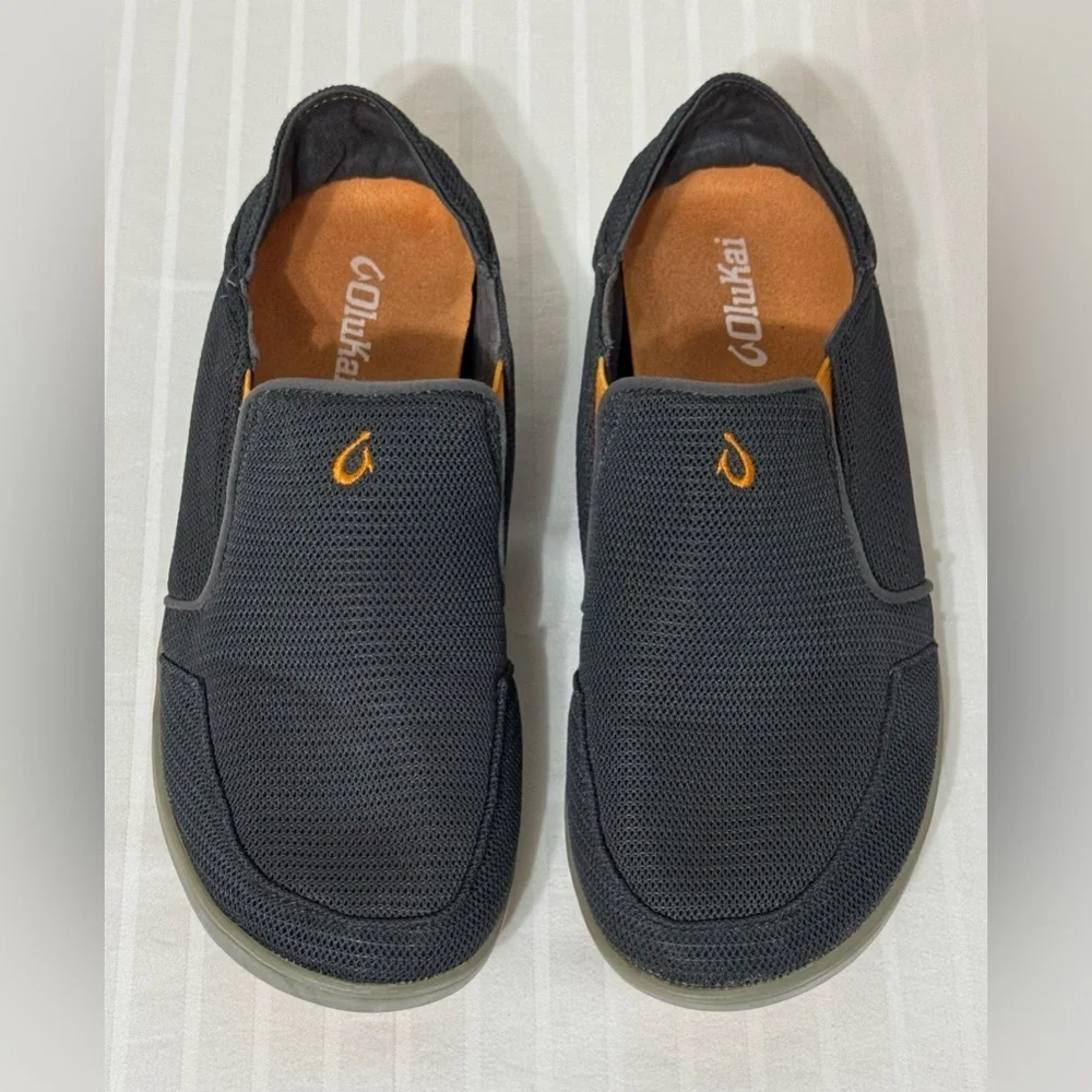 Olukai Nohea Mesh Sneakers Men's 8 Blue/Grey Casual Slip-On Loafers Boat Shoes